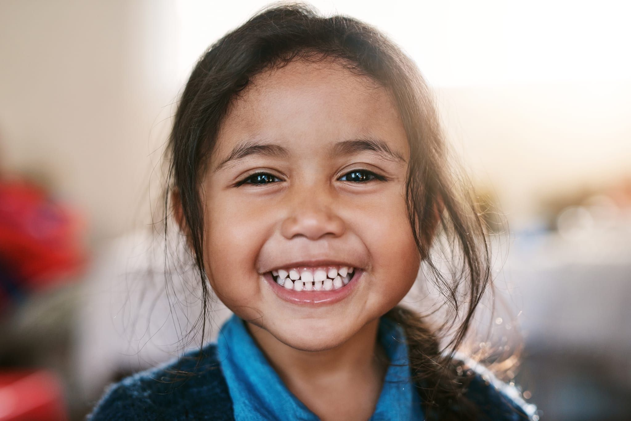 Child during an early orthodontic visit